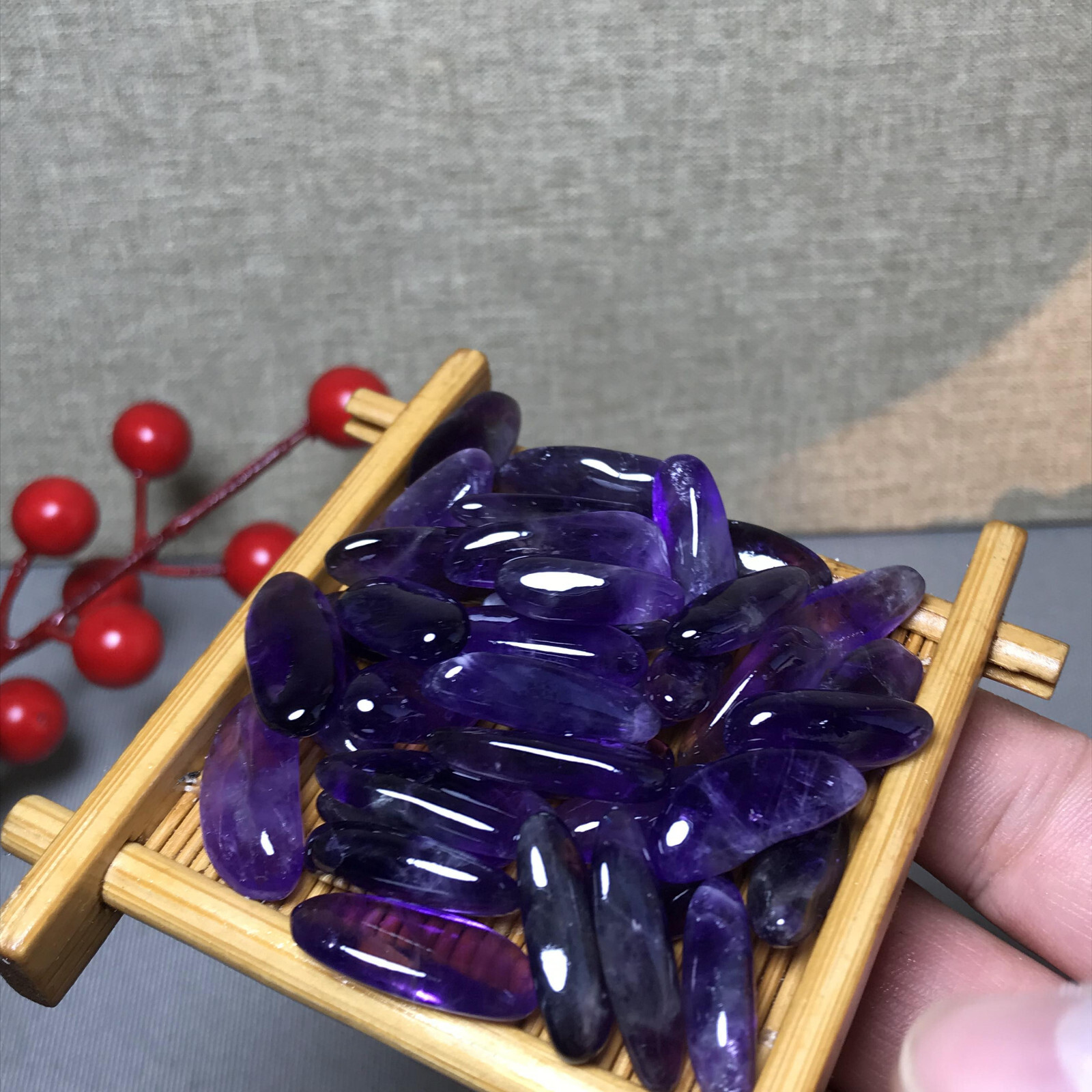 40pcs Natural Dreamy amethyst Crystal gemstone Polish Mineral Specimen A5604