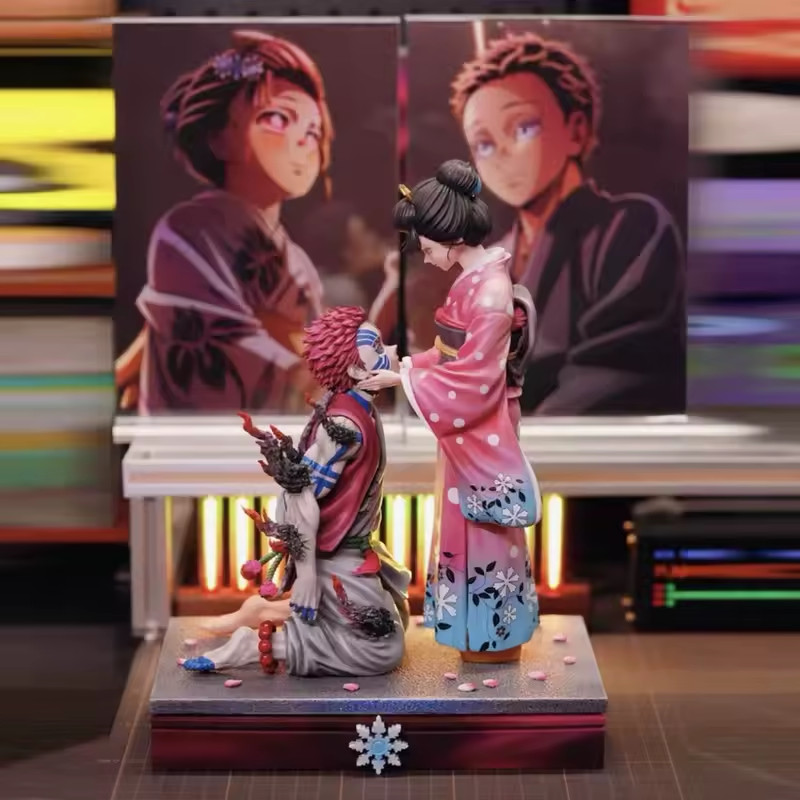 27CM Demon Slayer Akaza Koyuki GK Anime Diorama PVC Statue Collectible Model