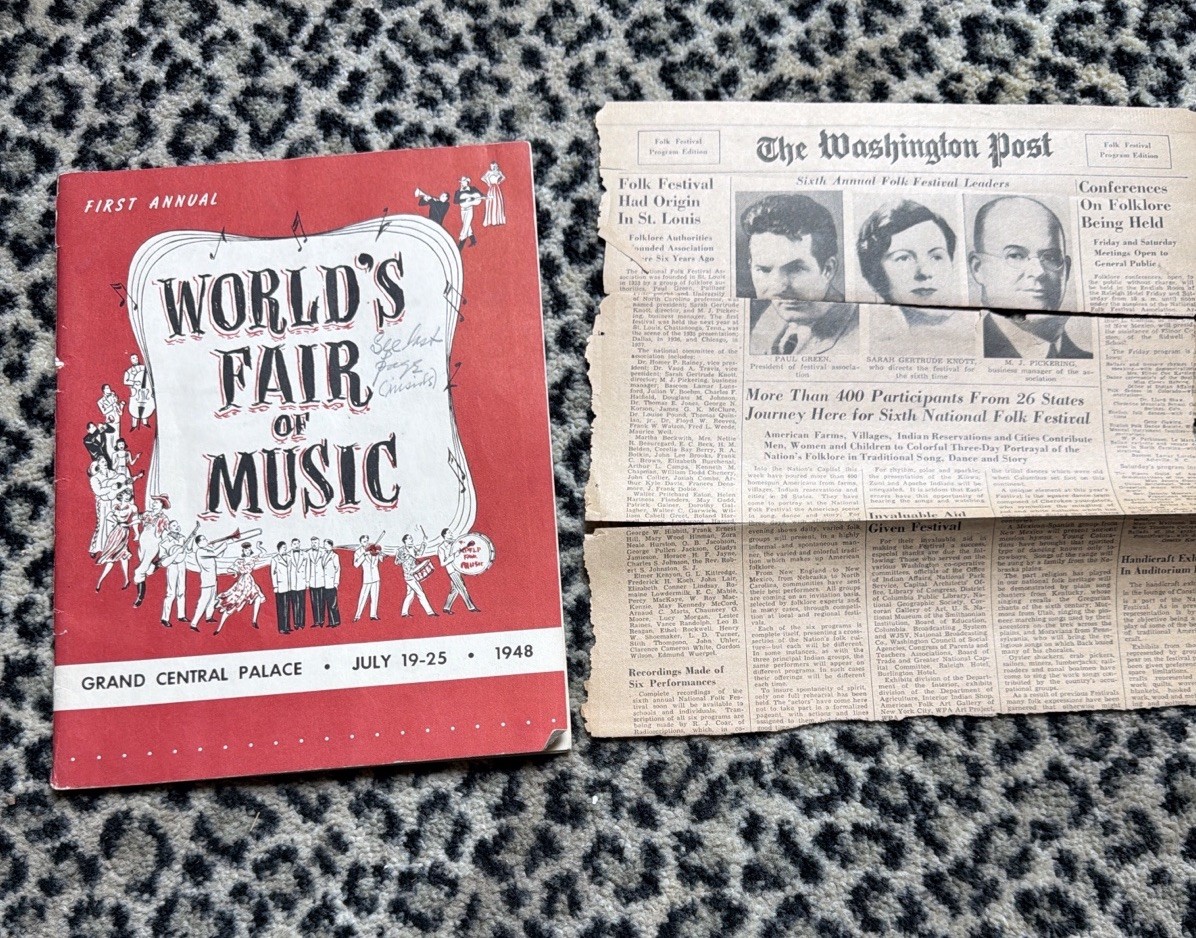 VTG 1st World’s Fair of Music 1948 Program Ella Fitzgerald Grand Central Palace