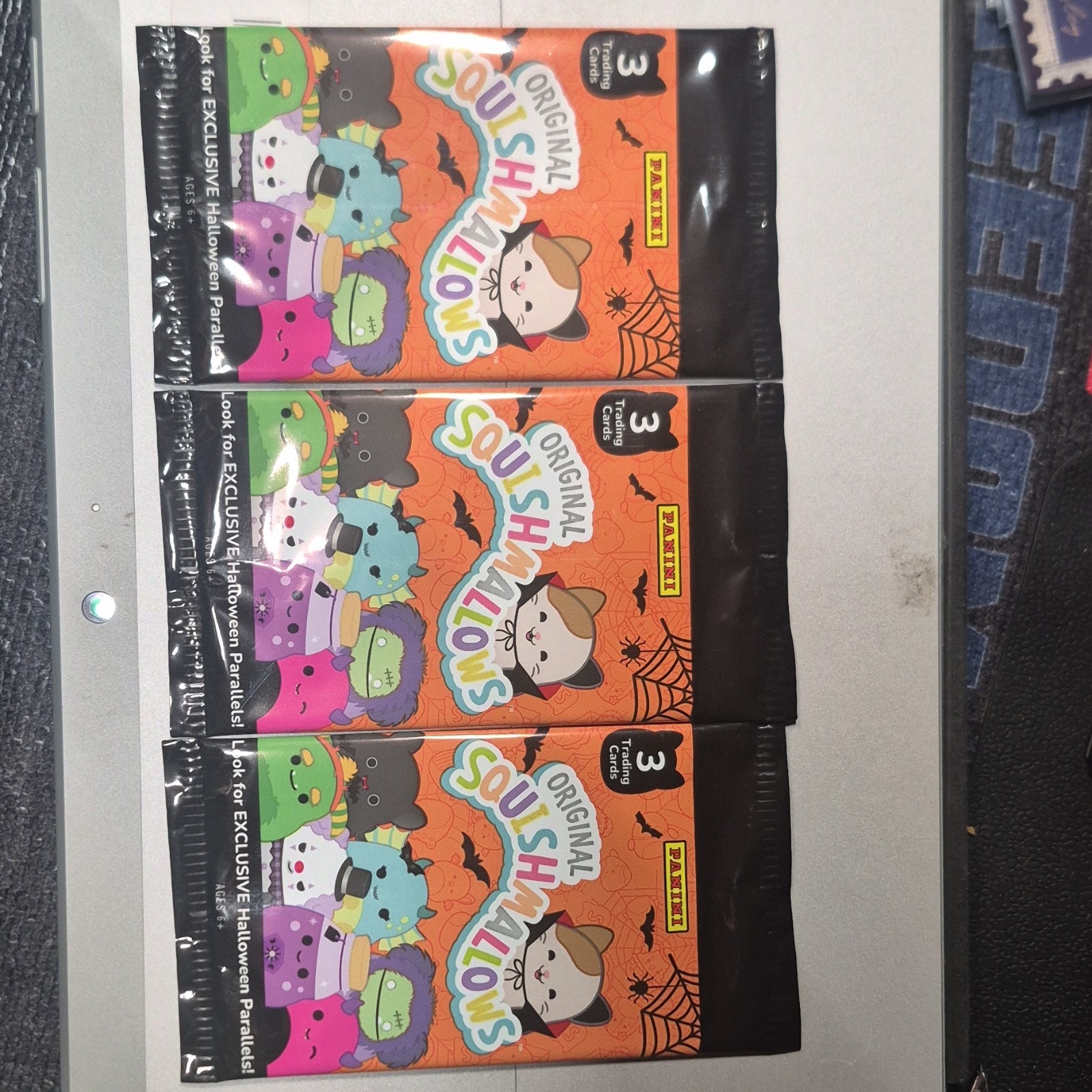3x 2025 Panini Squishmallow Halloween Trading Card Factory Sealed Pack Exclusive