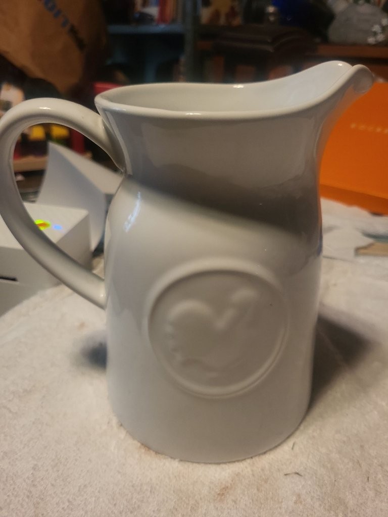 Food Network Embossed Ceramic Pitcher