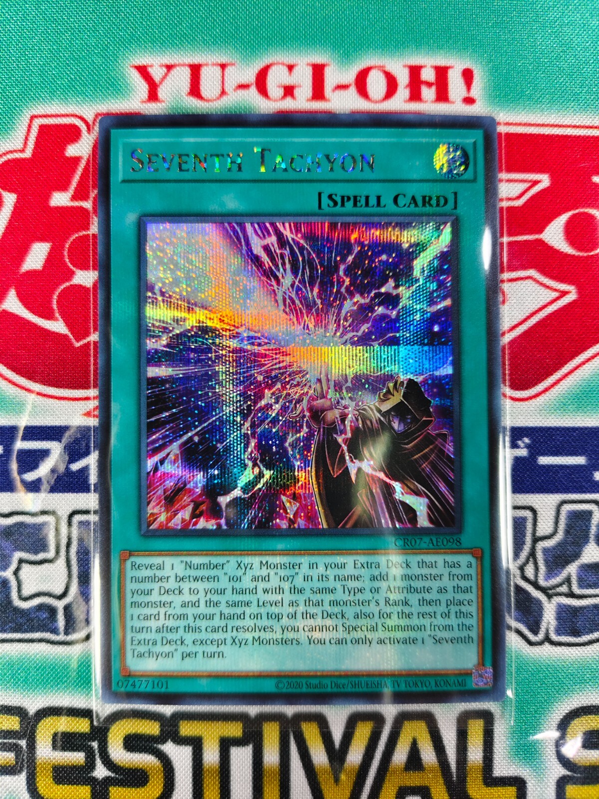 Yugioh Asian English OCG CR07-AE098 Seventh Tachyon - Secret Rare
