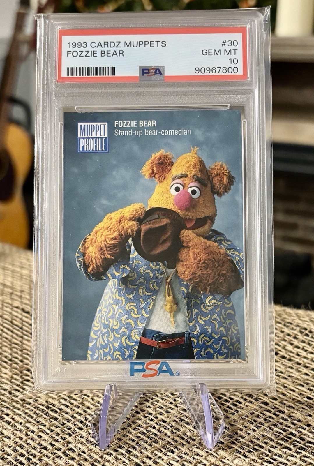PSA 10 1993 Cardz Jim Henson's The Muppets Character Card Fozzie Bear Card #30