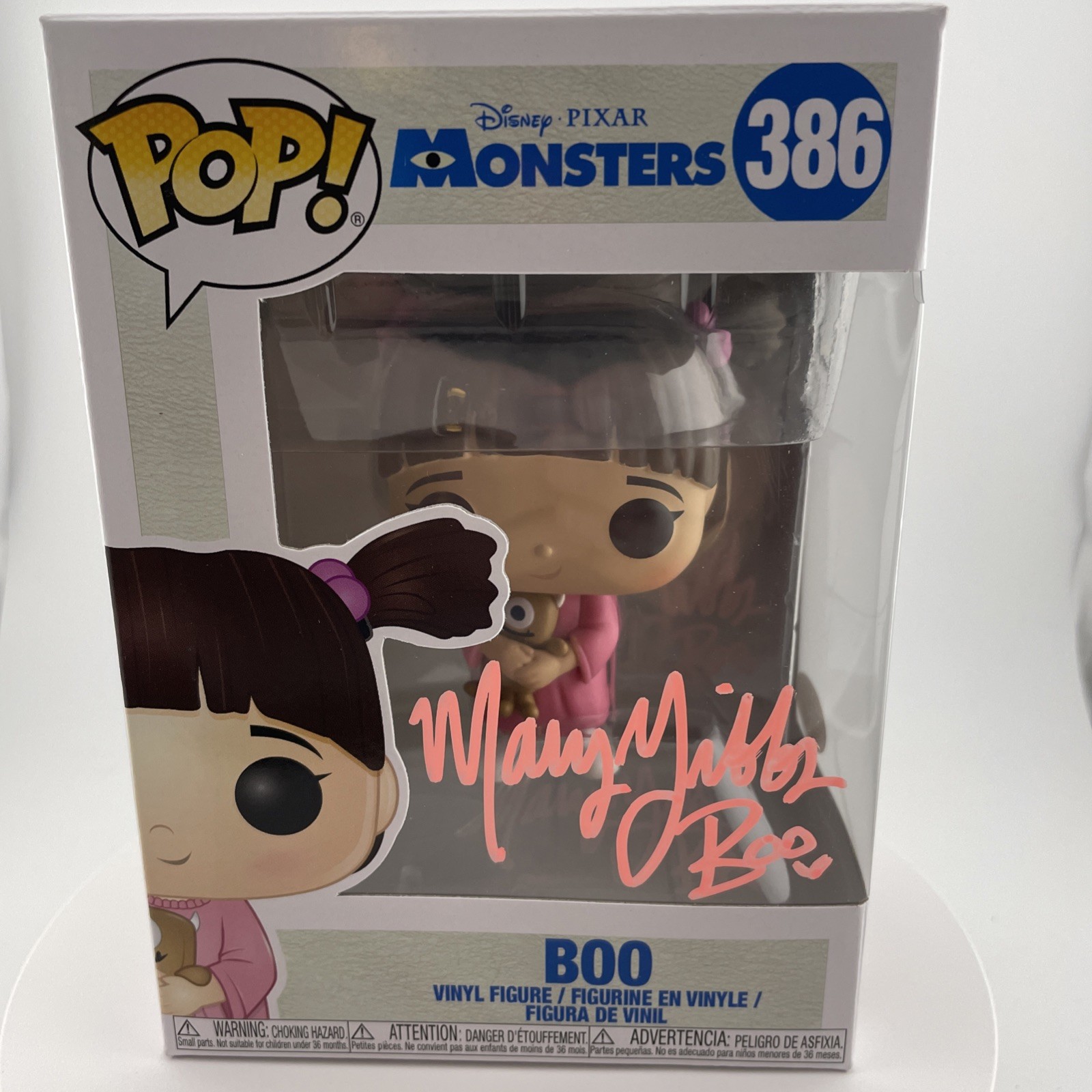 Funko Pop Vinyl: Pixar - Boo #386 Hand signed by Mary Gibbs 