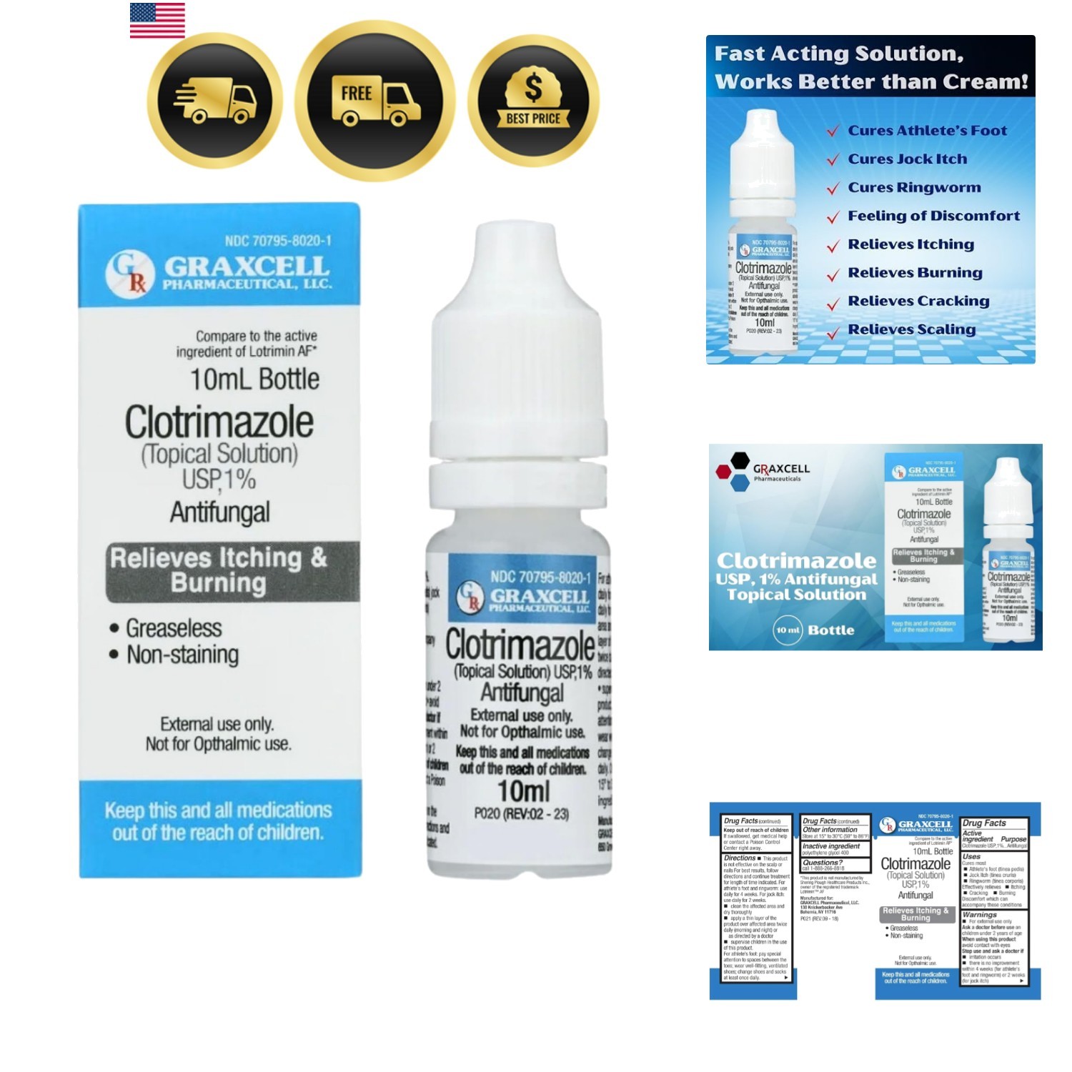 Clotrimazole 1% Antifungal Topical Solution | Fast-Acting Relief for Athlete\'...
