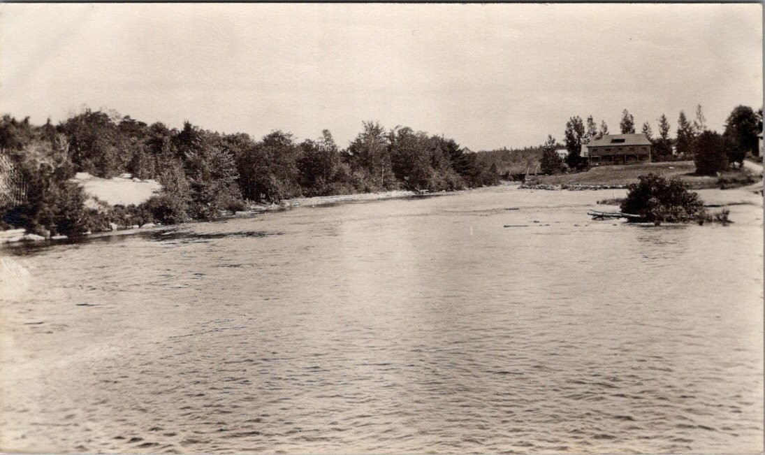 August 11, 1934, Town View, GRAND LAKE, Maine Real Photo