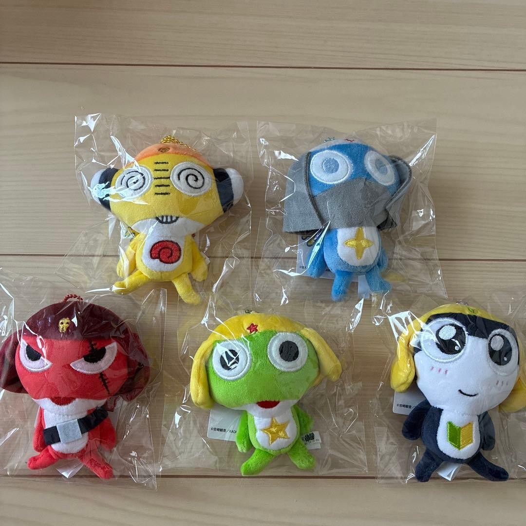 Keroro Gunso Munyugurumi 2024 Plush Ball Chain Set of 5 Unused Collectible 13+ Keroro Gunso Munyugurumi 2024 Plush Ball Chain Set of 5 Unused Collectible 13+
