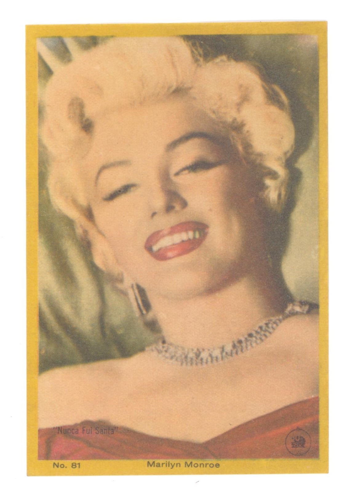 Marilyn Monroe Vintage 1959 Hollywood Movie Star Trading Card No. 81