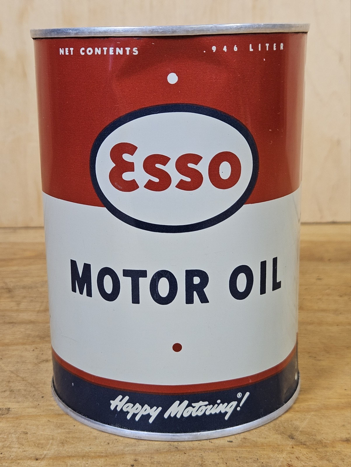 Vintage Esso Motor Oil Can Quart Empty