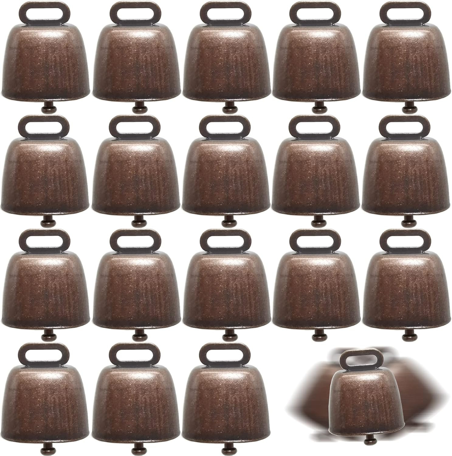 18PCS Cow Horse Sheep Grazing Copper Bells Small Brass Bells Cattle Goat Farm Lo