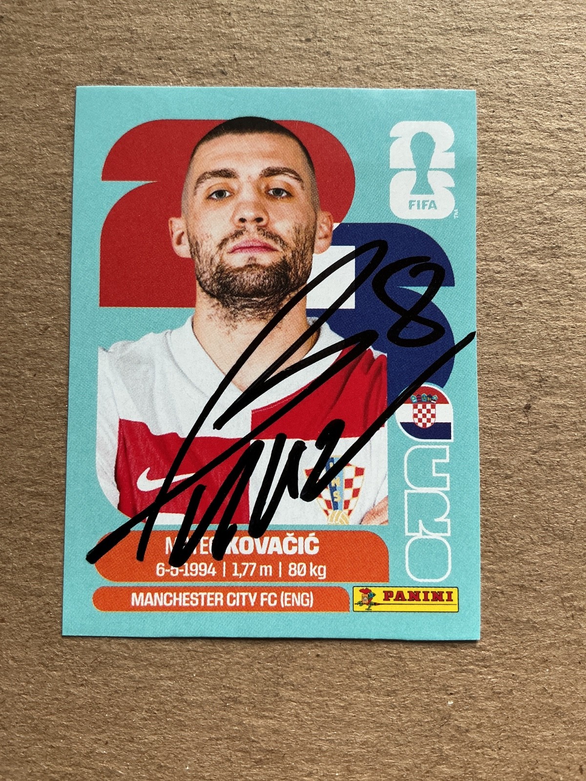 Mateo Kovačić, Croatia 🇭🇷 World Cup 2026 Panini Original Signed