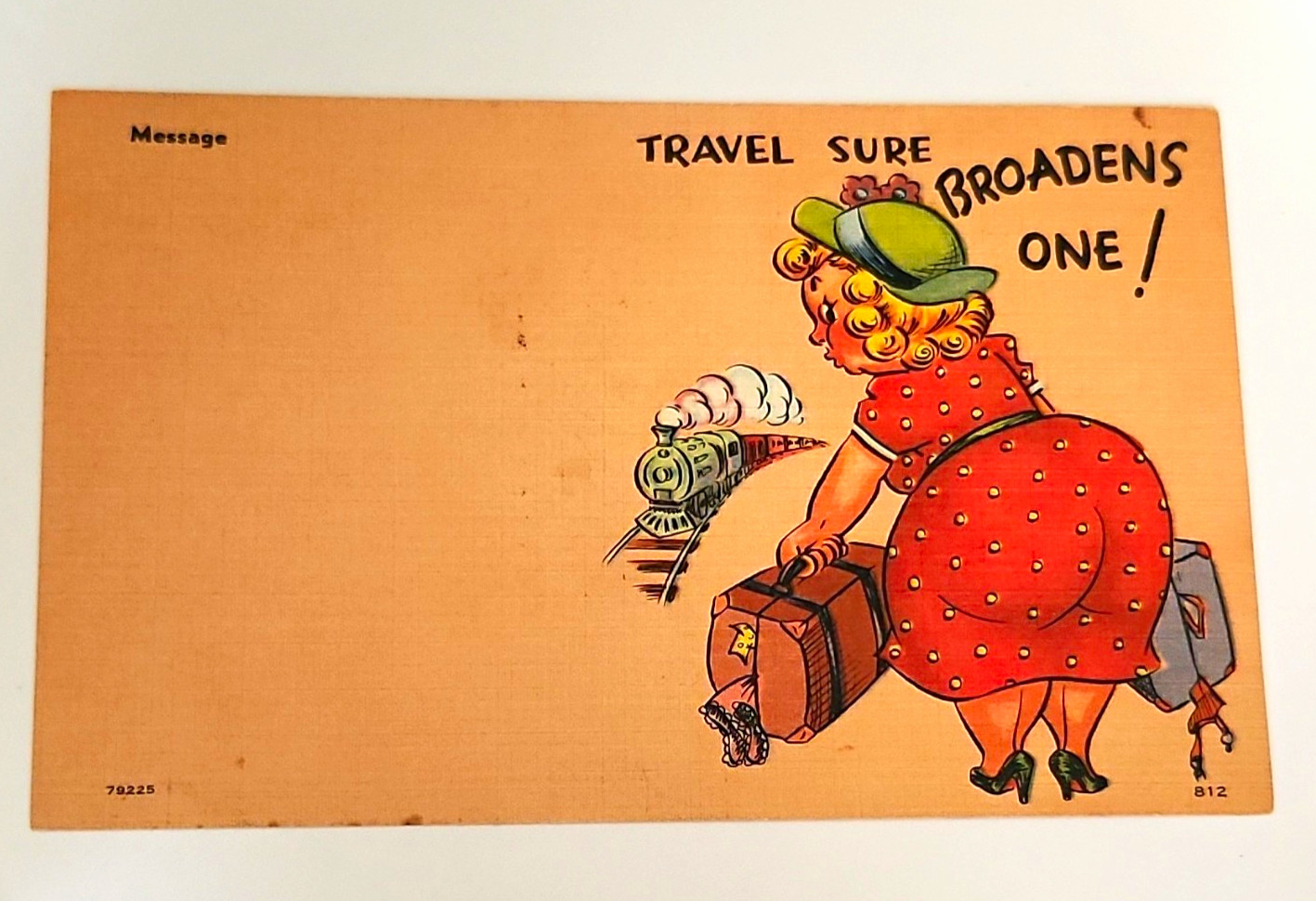 Tichnor Bros. Humor Postcard “Travel Sure Broadens One” Divided Back Unposted