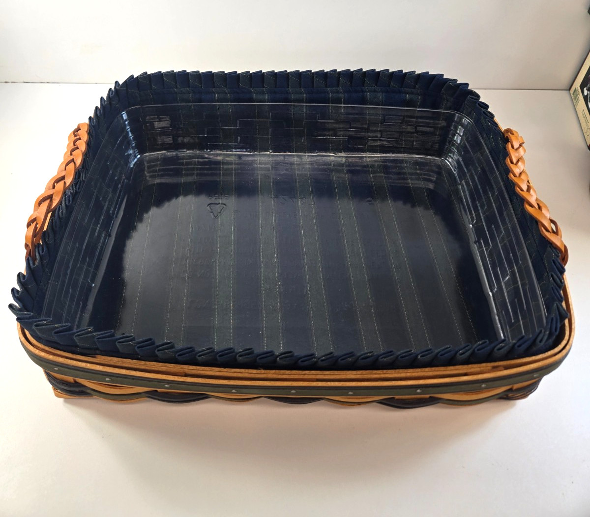 Longaberger 1996 Small Serving Tray Basket Liner Protector 15 3/4\