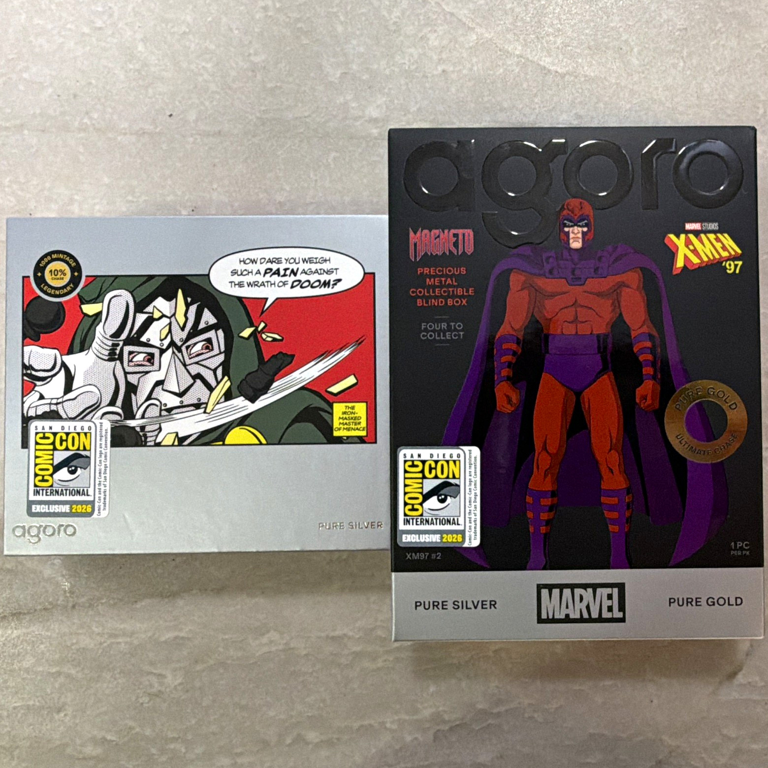 2 SEALED SDCC 2026 Exclusive Agoro Marvel X-Men '97 Magneto/Dr Doom (pic exact)