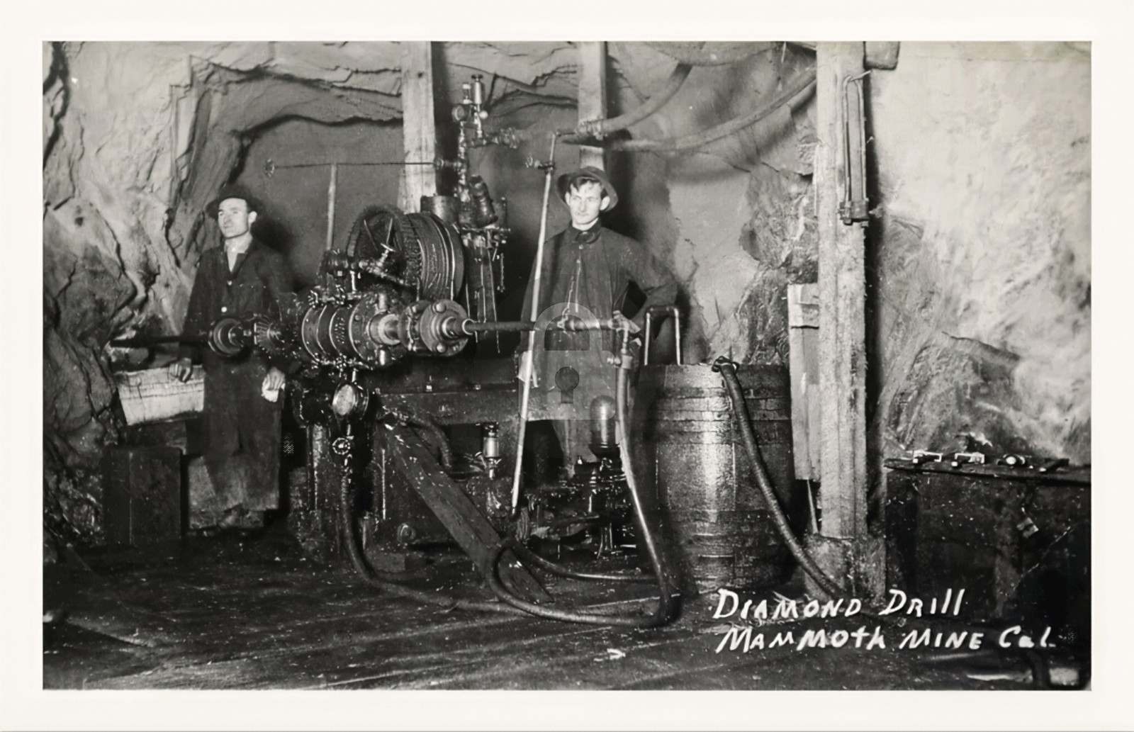 c1908 Mammoth Mine Kennett Shasta CA Miners RPPC Photo Postcard COPY