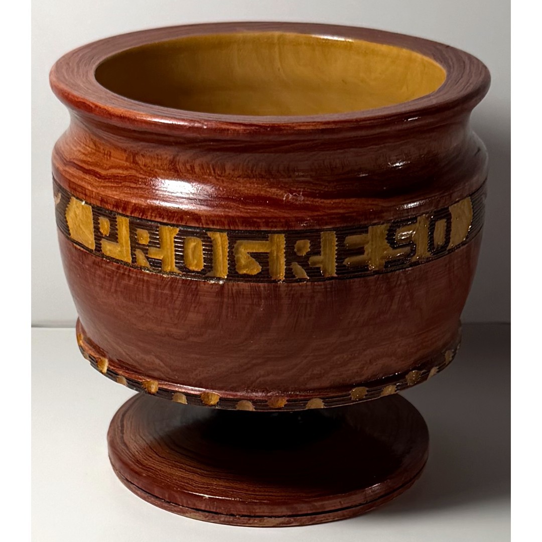 Vintage Hand Carved Wooden Dish Progreso Bowl Rustic Decor Artisan Trinket Dish