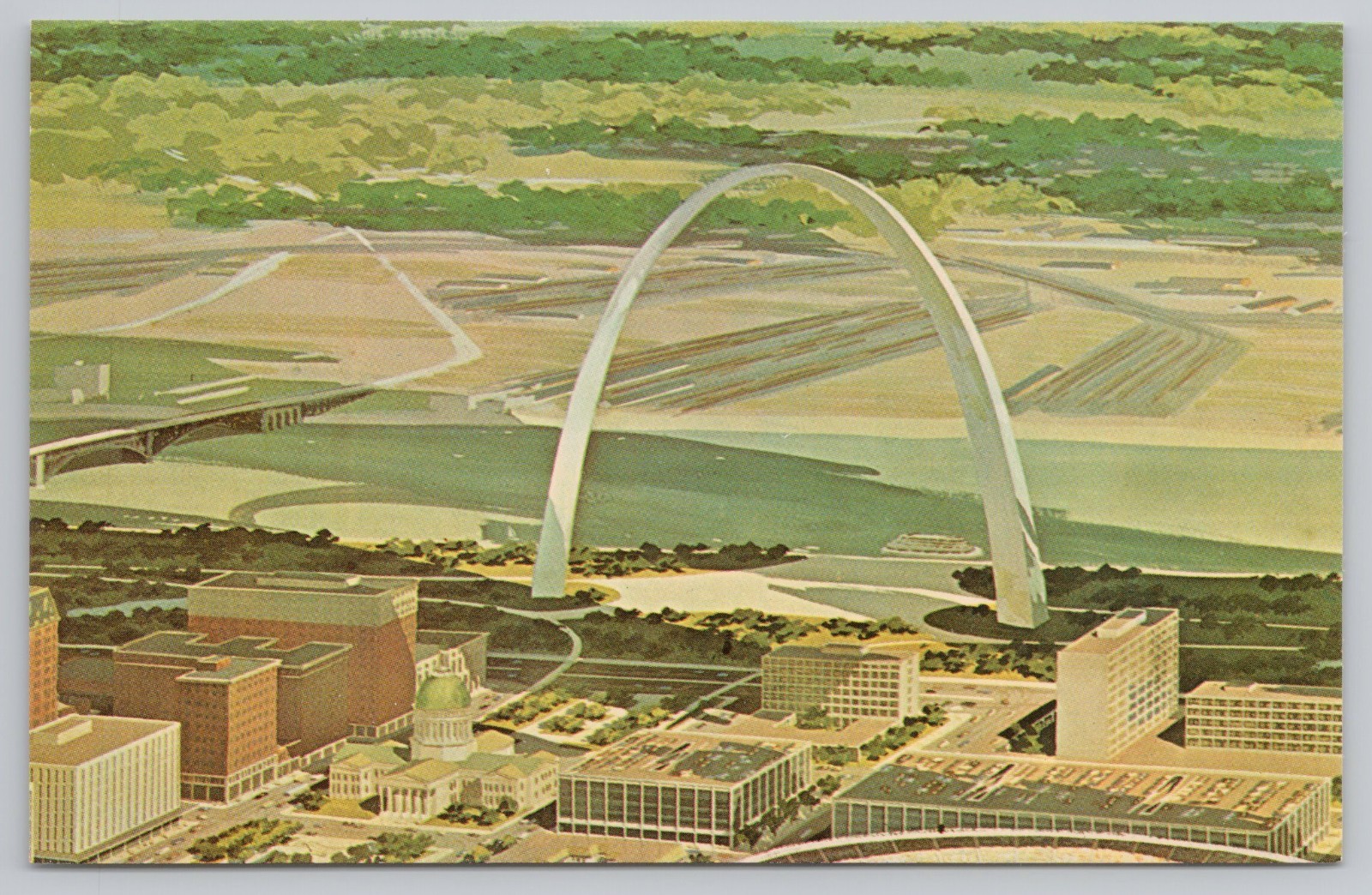 Postcard Jefferson National Expansion Memorial St Louis Missouri MO