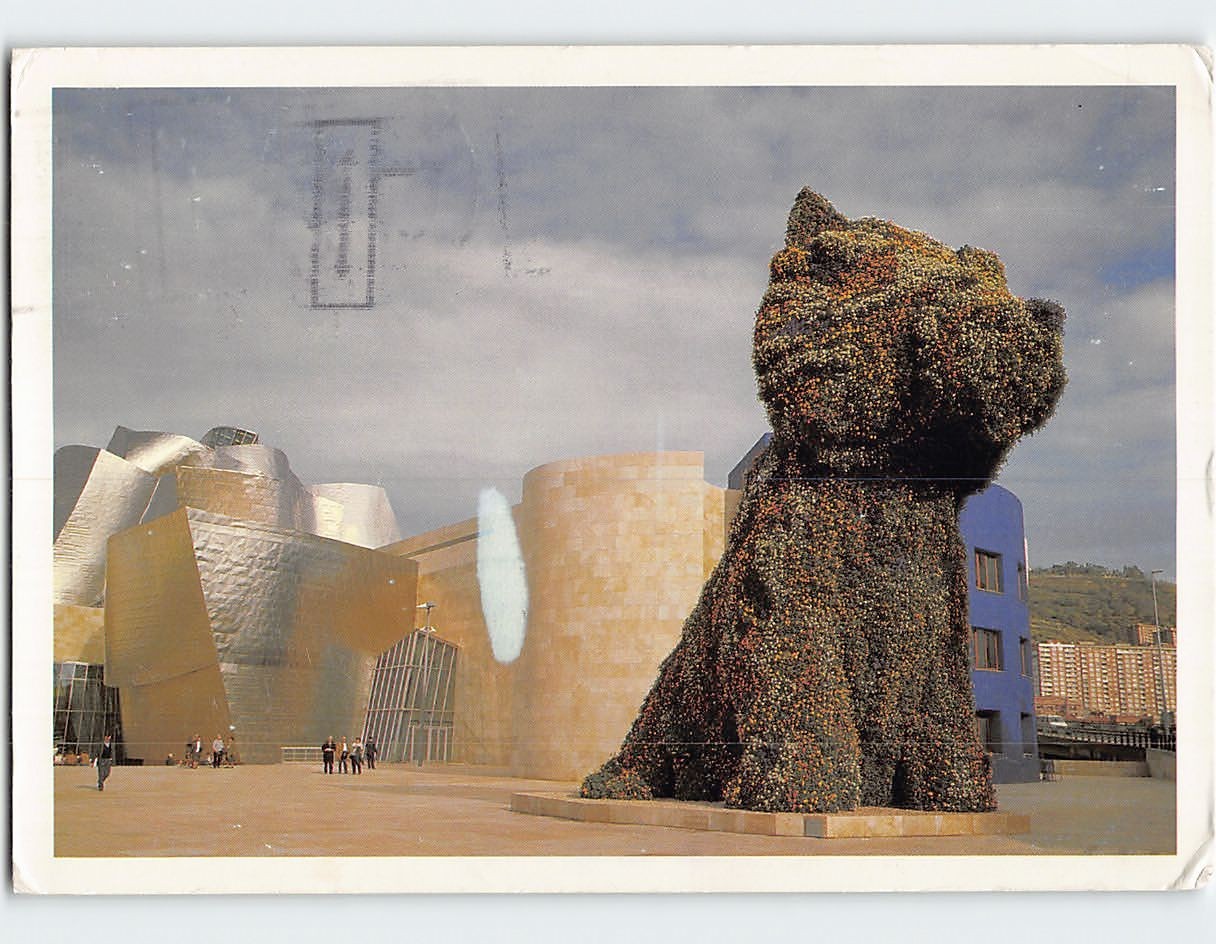 Postcard Puppy Guggenheim Bilbao Museoa Bilbao Spain