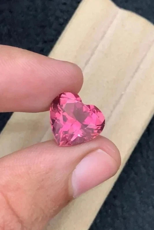 AAA 10.31 Ct+ Natural Ceylon Pink Sapphire Heart Cut Loose Certified A+ Gemstone