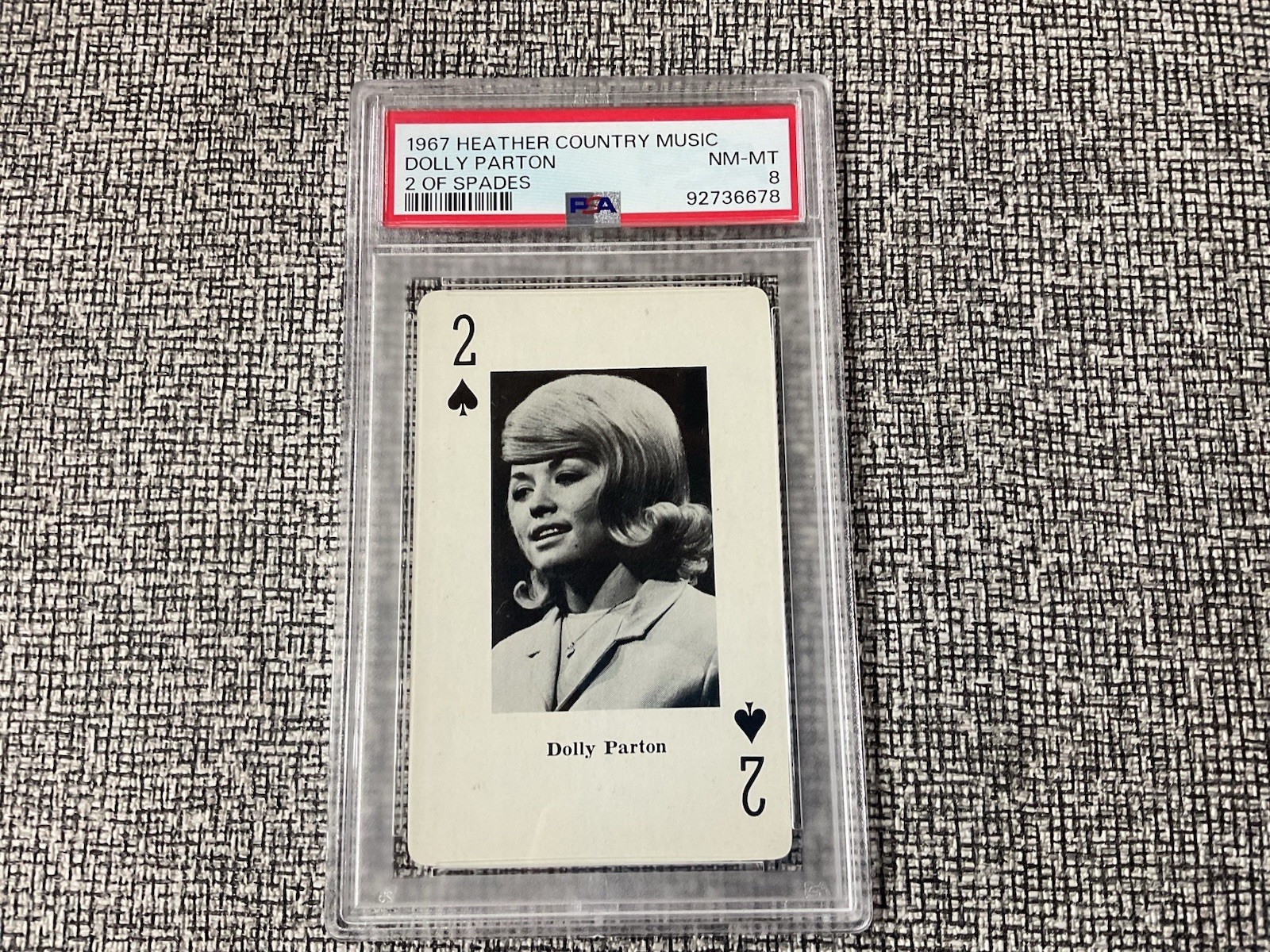 1967 Heather Country Music Dolly Parton 1st Card Ever * RC Rookie PSA 8 Hero RIP
