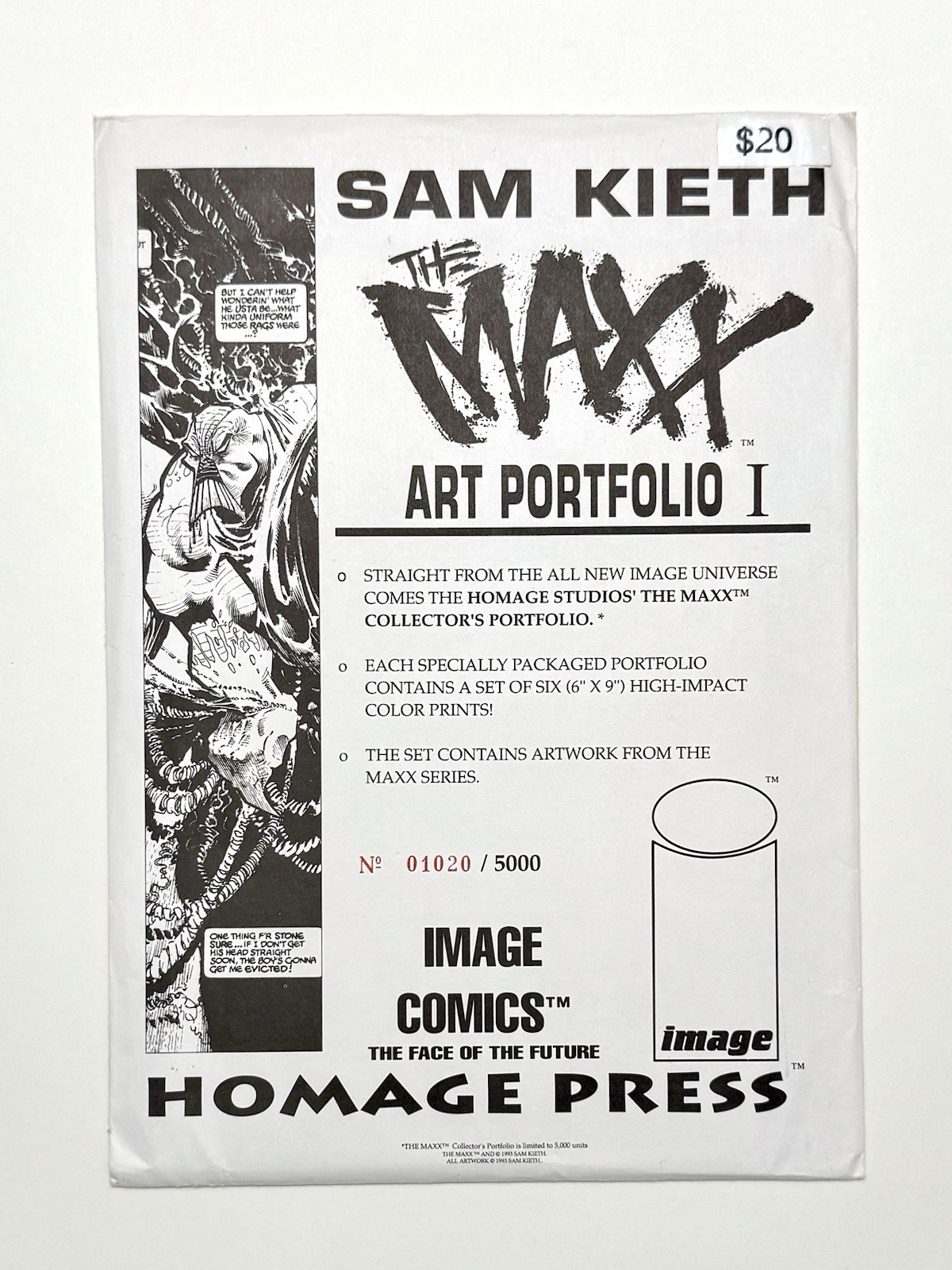 Sam Kieth The Maxx Art Portfolio I 1993 Image Comics Homage Press 6 Color Prints