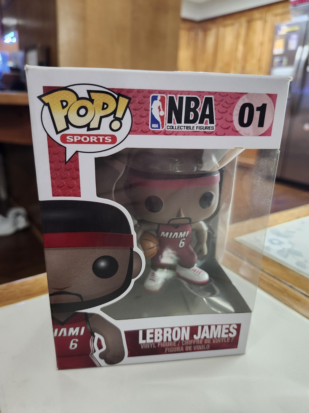 Funko POP #01 LeBron James Miami Heat  NBA  See Pics & Description 