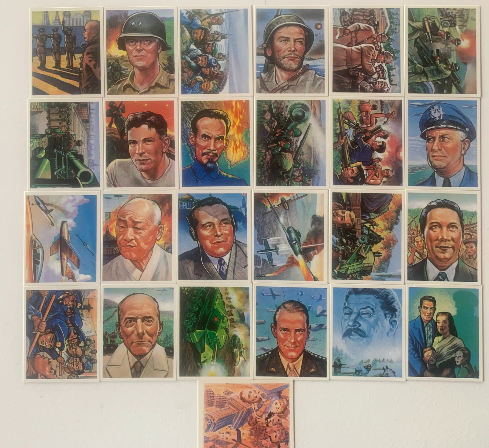 1985 WTW Fight the Red Menace Expansion Trading Card Set (25 cards) War Cards