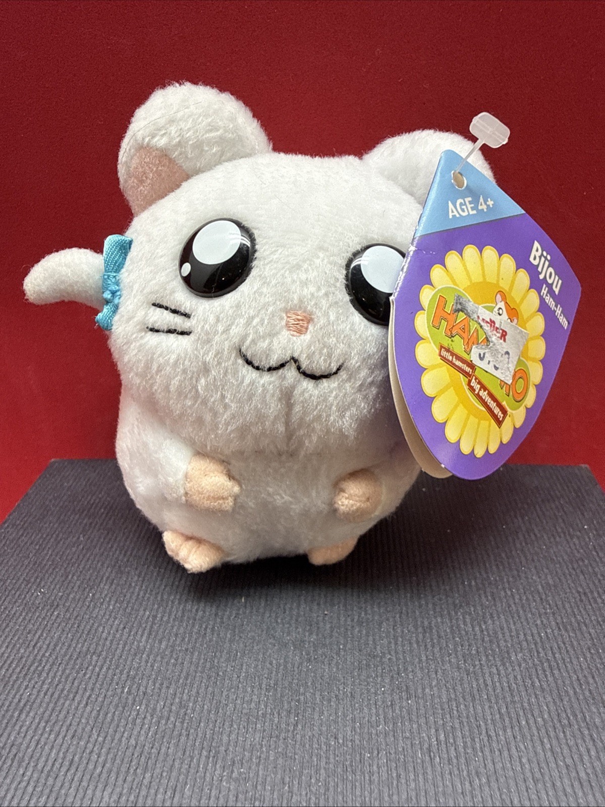 Vintage Hamtaro Bijou Ham-Ham Plush 3.5” 2002 Hasbro NWT