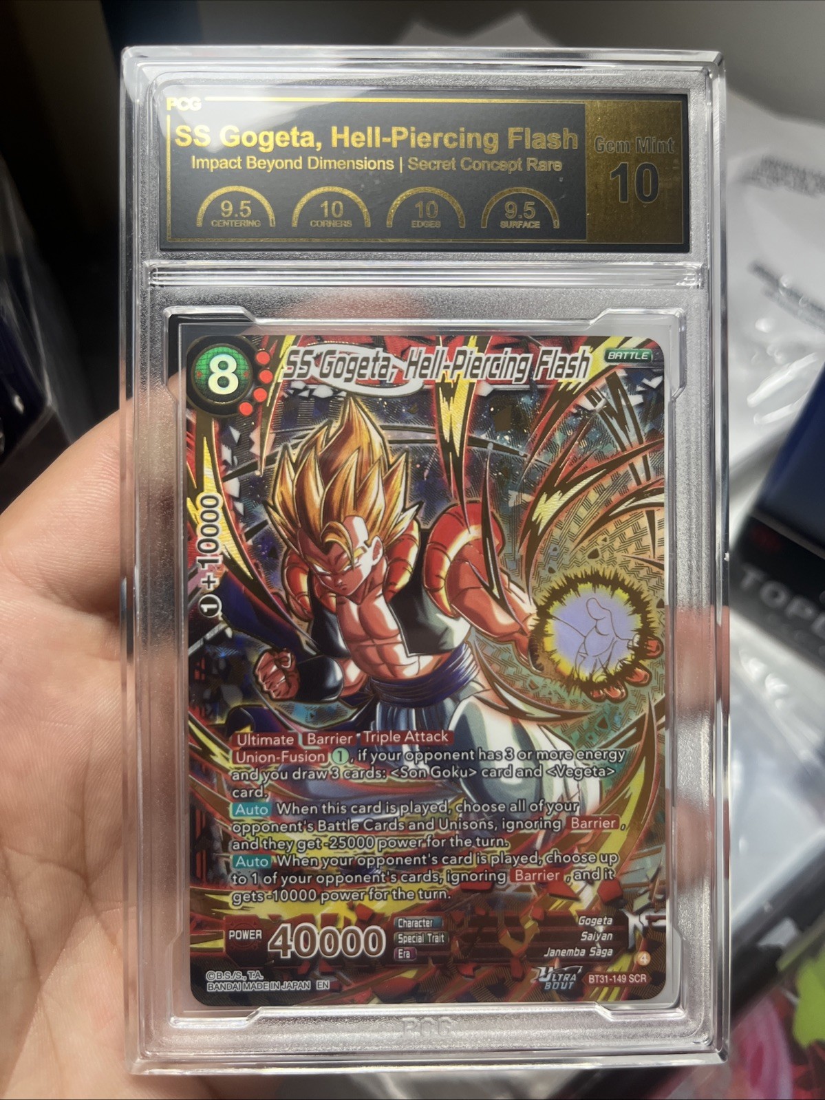 SS Gogeta, Hell-Piercing Flash Premier Card Grading 10 Dragon Ball Masters