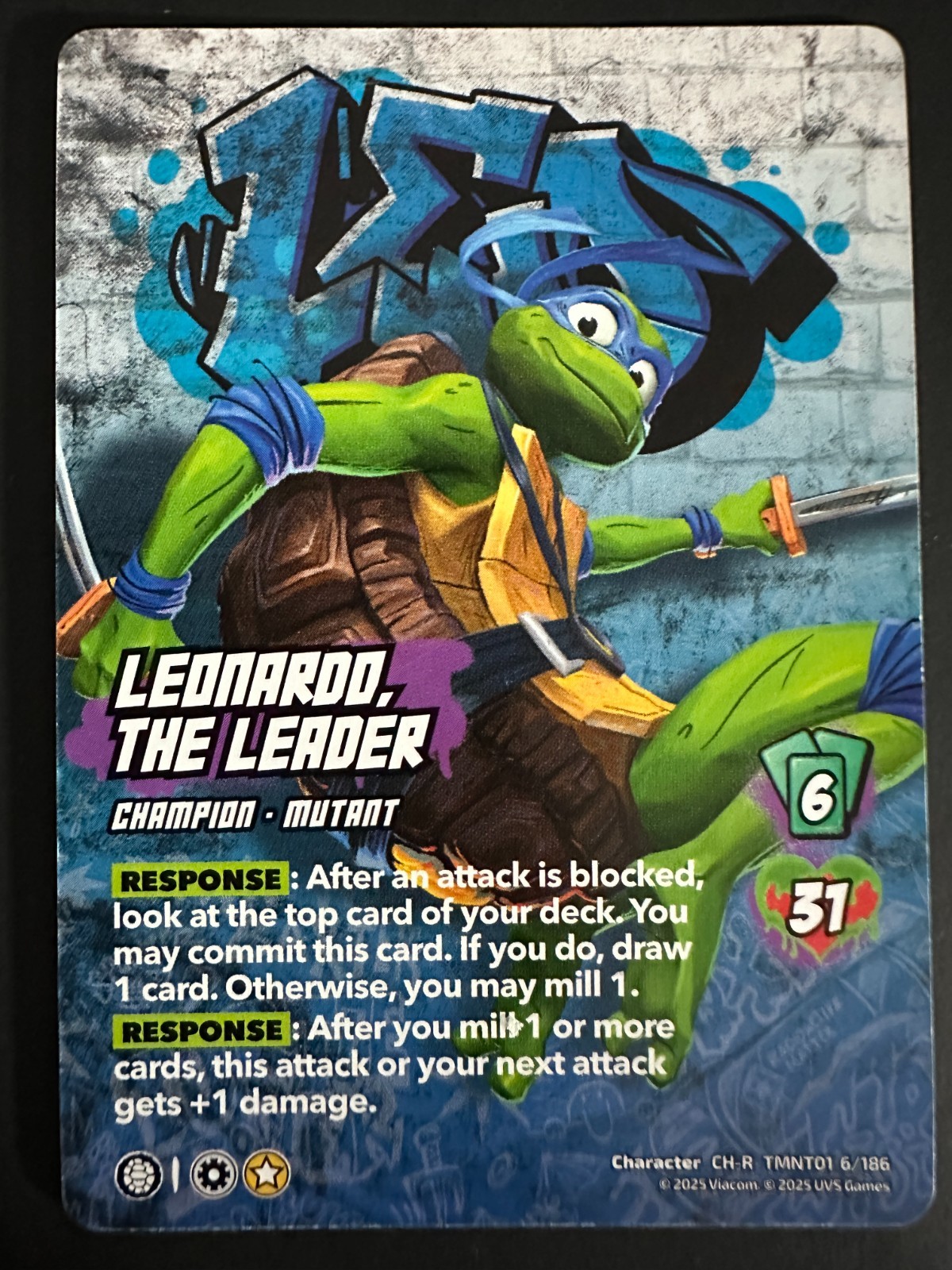 UniVersus TMNT Leonardo the Leader #6/186 Teenage Mutant Ninja Turtles Card