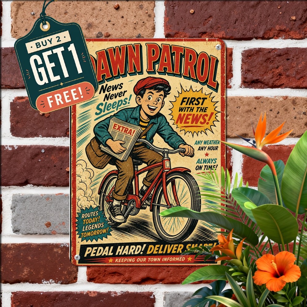 Retro Paperboy Classic Video Game Arcade Room Metal Tin Sign Decor