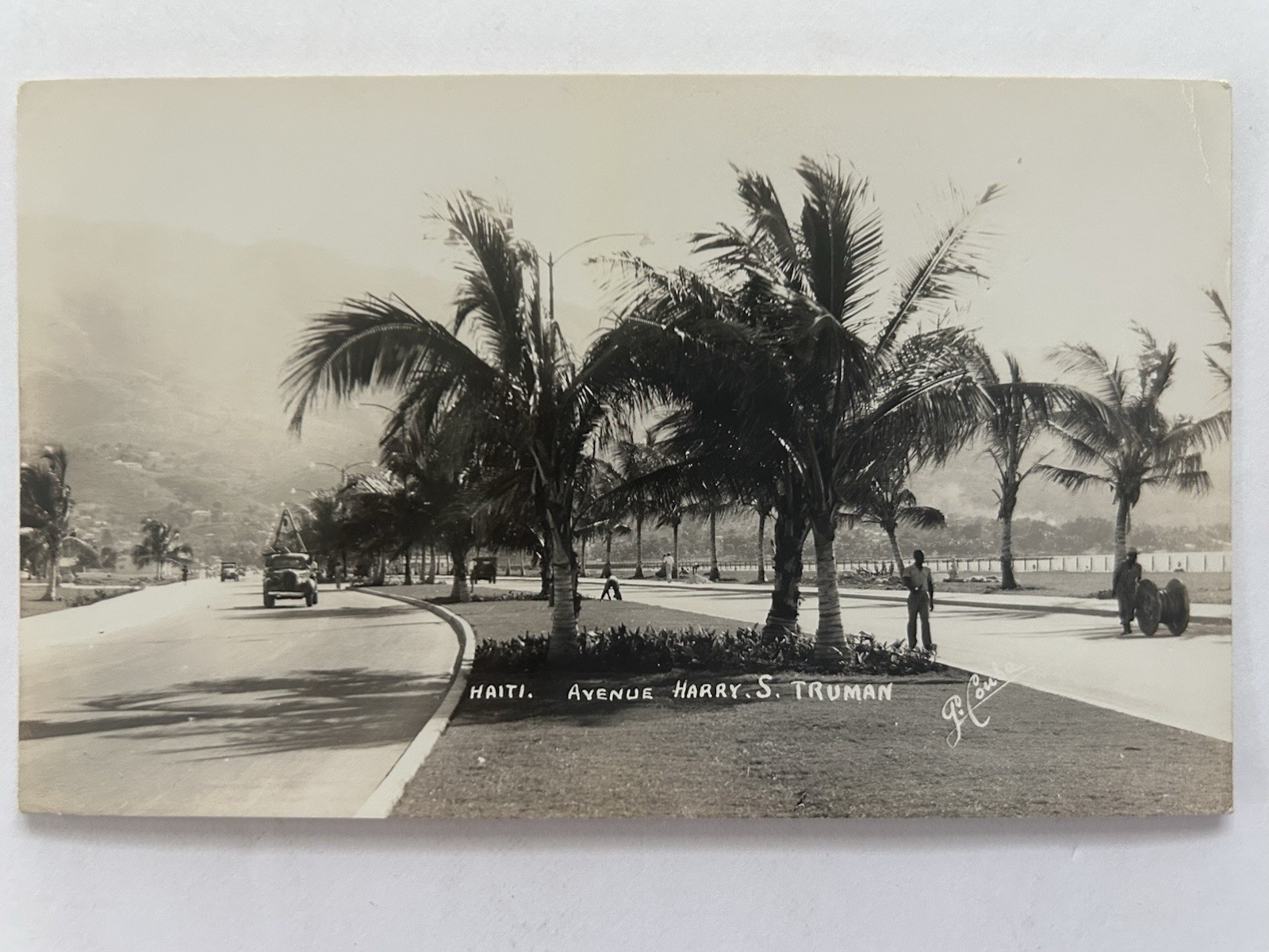 Port-au-Prince Avenue Harry S. Truman Antique Haiti Postcard