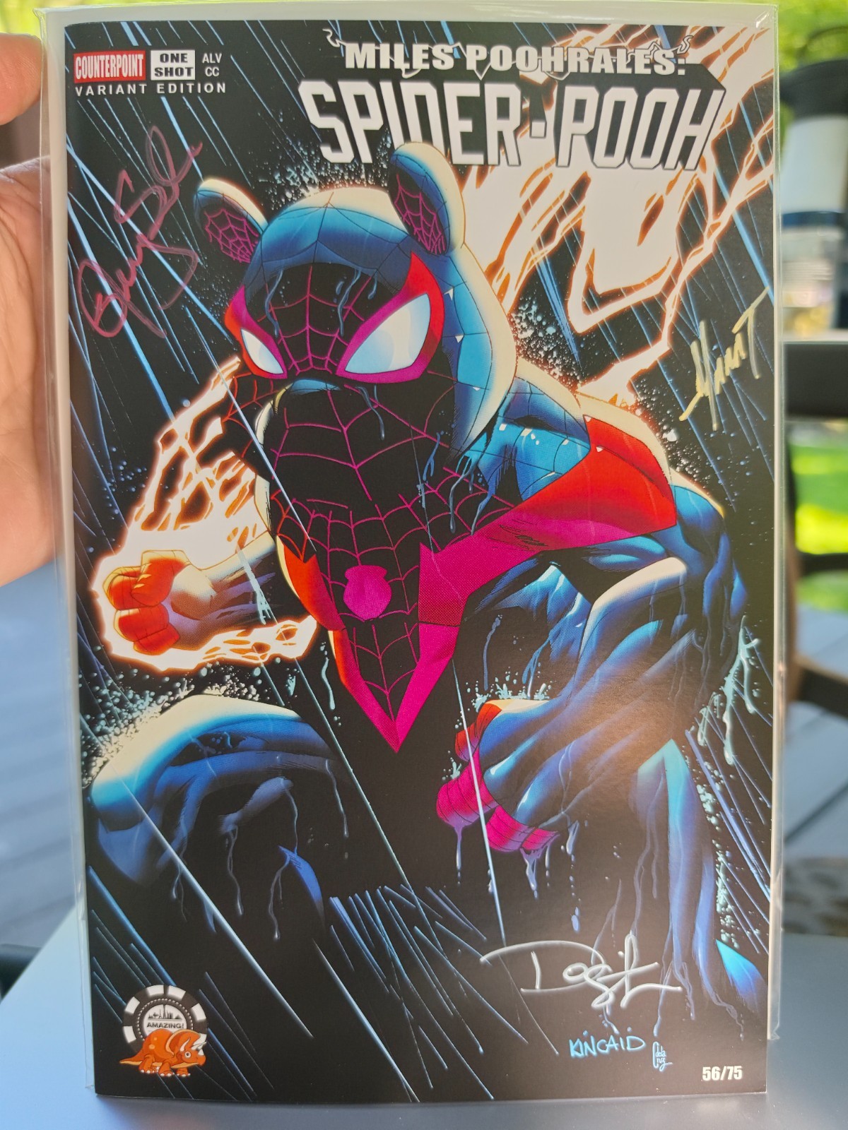 Do You Pooh? Miles Poohrales: Spider-Pooh Amazing signed 3x LMTD #37/75