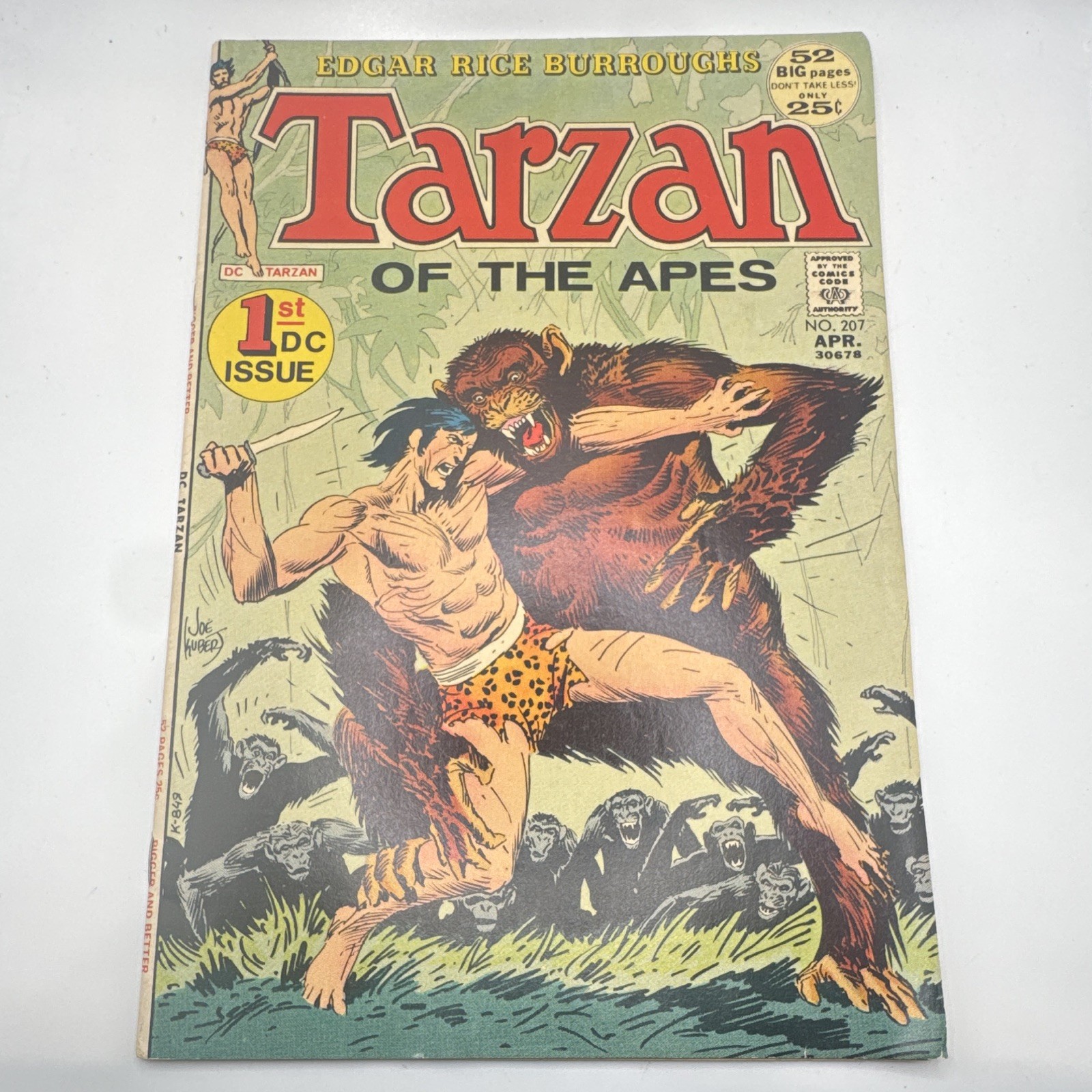 DC Comics Tarzan of the Apes #207 (April 1972) Edgar Rice Burroughs, Kubert