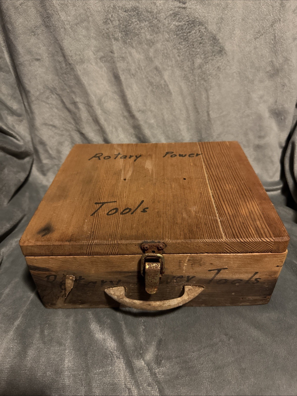 Antique Wooden Box Old Wood Victorian Case Tub Crate Vintage 10.5X9.25X4.25