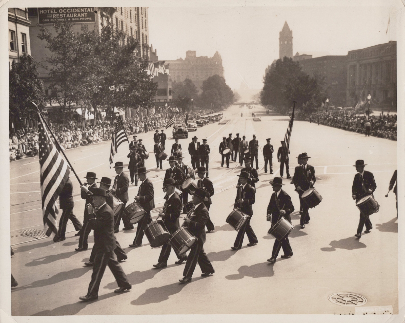Shriners Parade Historic 1937 Drummers - Original Press Photo