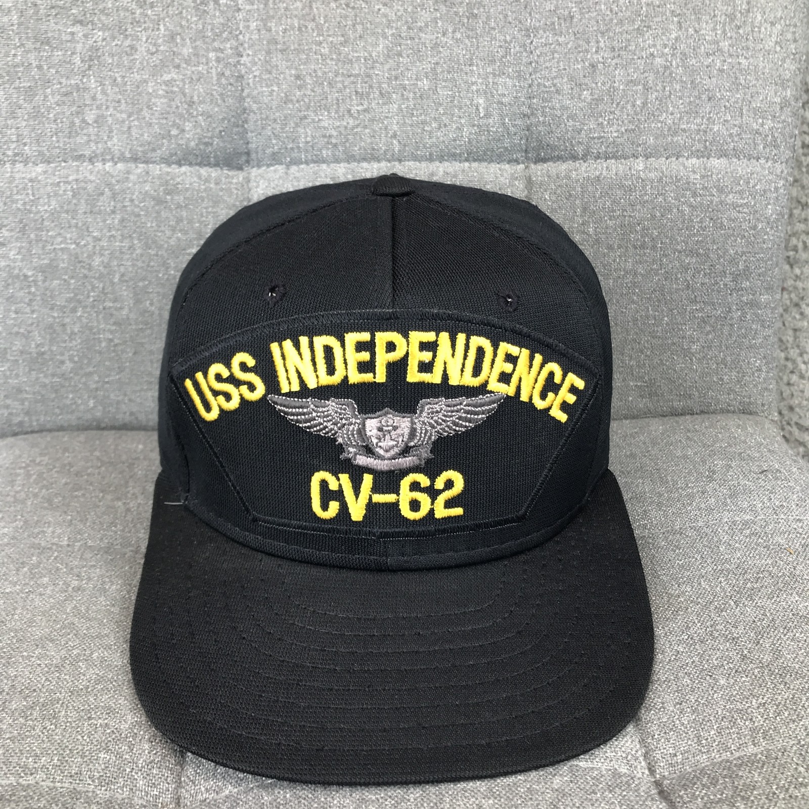 USS Independence CV-62 Black Baseball Hat Snapback Cap AJD Made In USA Adult