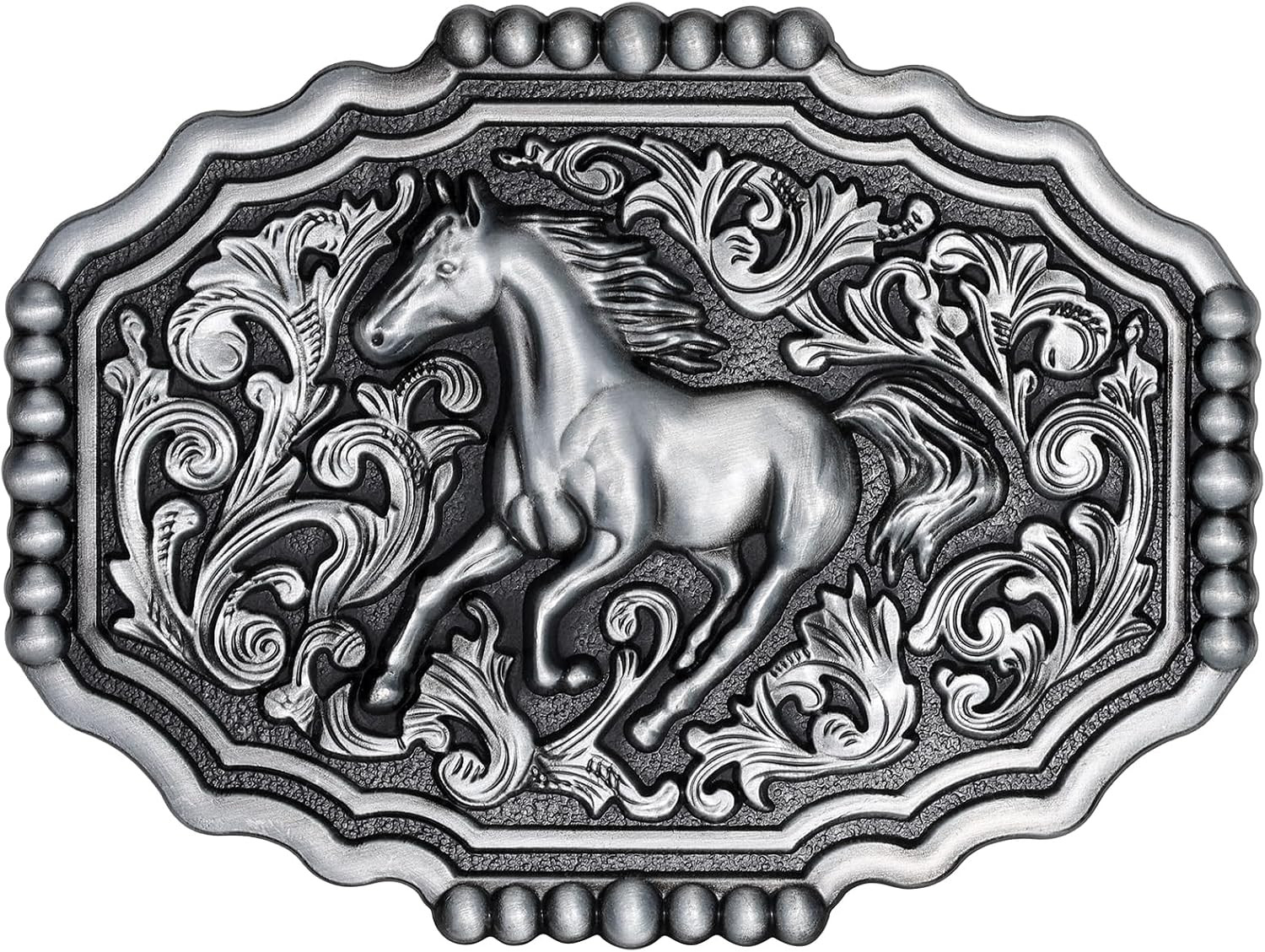 Western Cowboy Belt Buckle for Men Vintage Cowboy Cowgirl Rodeo Texas Buckle Lon