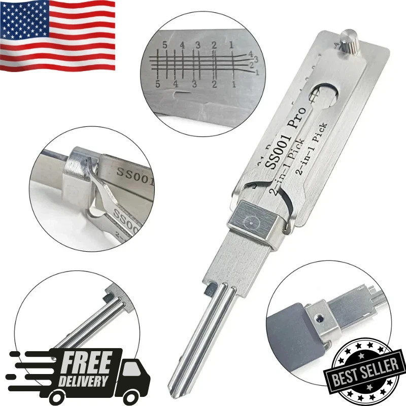 2-in-1 Stainless Steel Master Key Decoder Master Key Decoder S001 PRO
