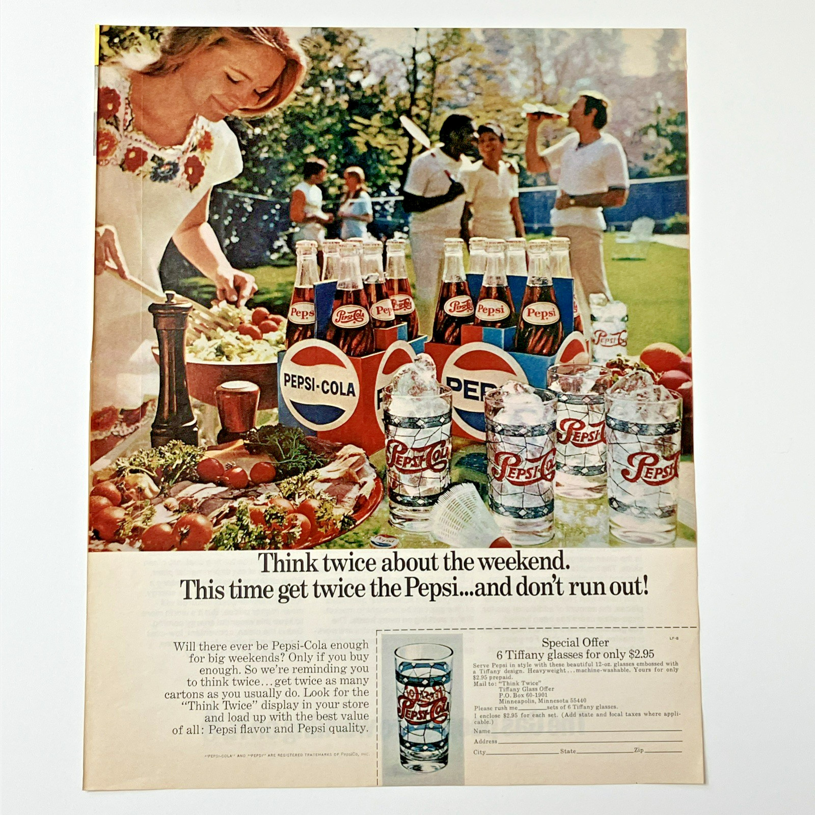 Vintage Pepsi Cola Print Ad 1971