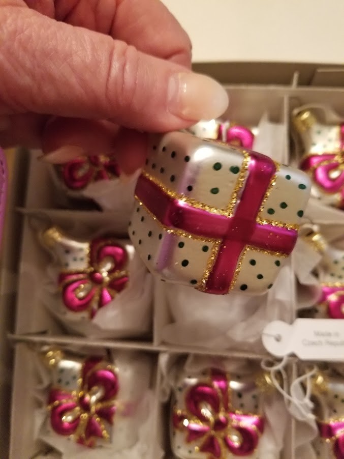 Vintage Mercury Glass  Christmas ornaments  Czech Republic NOS - package
