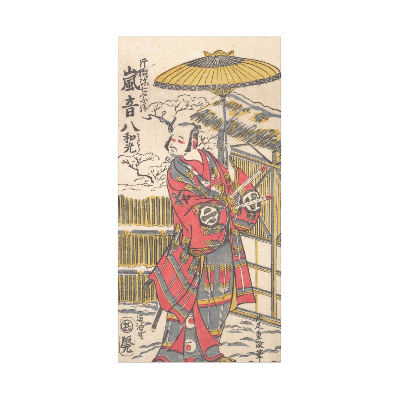 Kitao Shigemasa - Arashi Otohachi I as a Famous Comedian - ca. - Canvas Wall Art