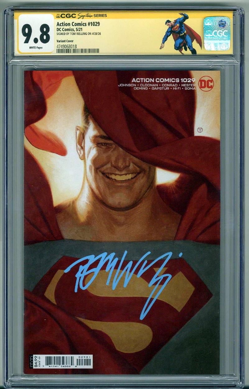 ACTION COMICS #1029 CGC 9.8 SS SIGNED TOM WELLING SMALLVILLE SUPERMAN POP 1 RARE