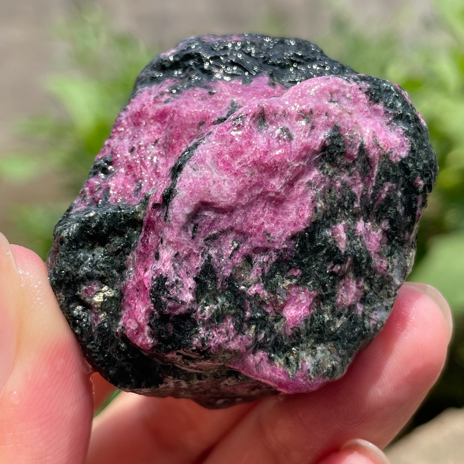 127g Natural Ruby Zoisite Quartz Crystal Rough Mineral Specimen Healing