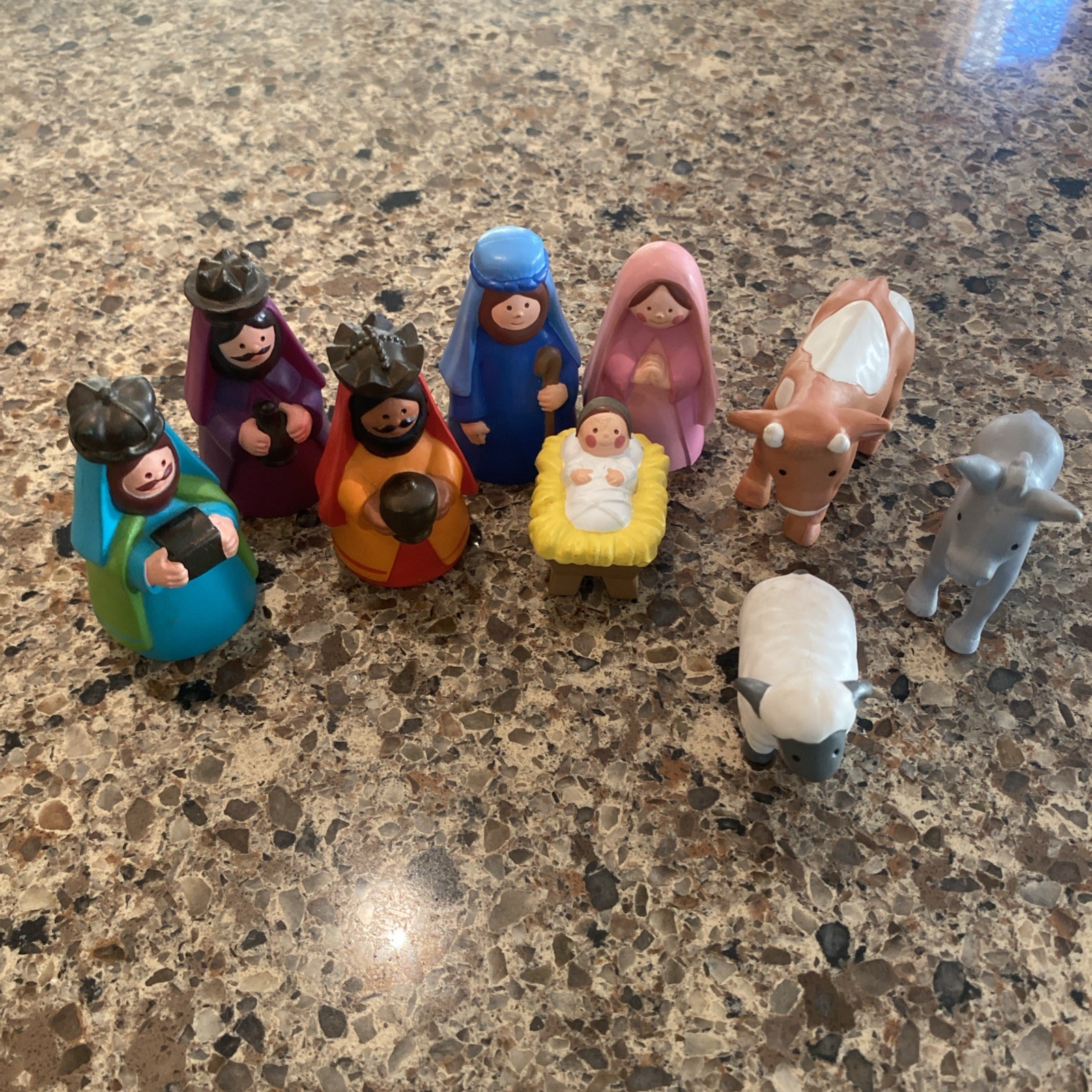 Vintage 1993 Avon Kids My First Christmas Nativity Complete 9 Piece Figure Set
