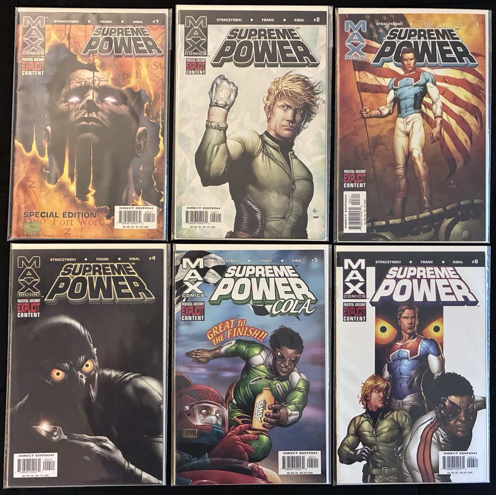 Supreme Power Comic Lot, Marvel Comics, J Michael Straczynski, Gary Frank