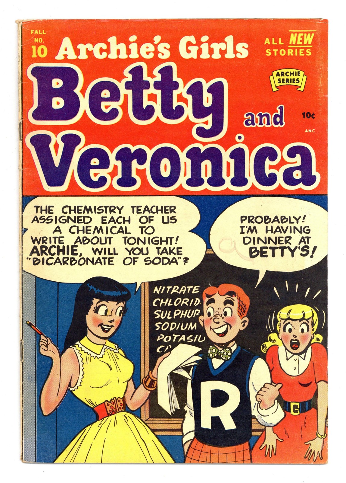 Archie's Girls Betty and Veronica #10 VG 4.0 1953