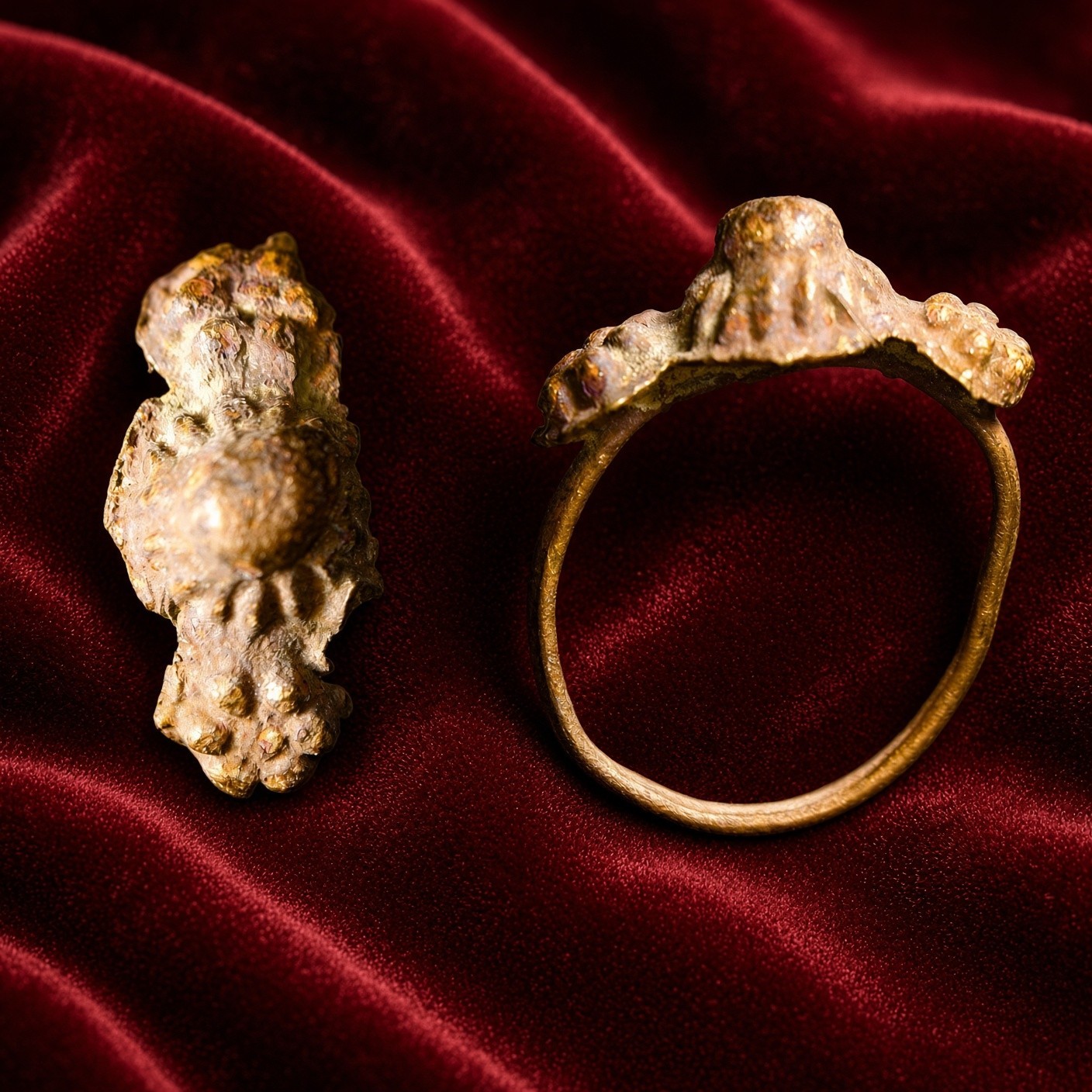 Ancient Crusader Jerusalem Flower Ring c.1200 AD Genuine Artifact COA