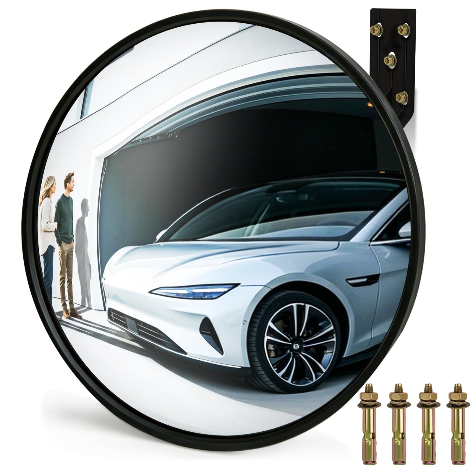 Shatterproof Acrylic Convex Mirror 12 Inch with LifetimeWarranty, Wide Angle Ant
