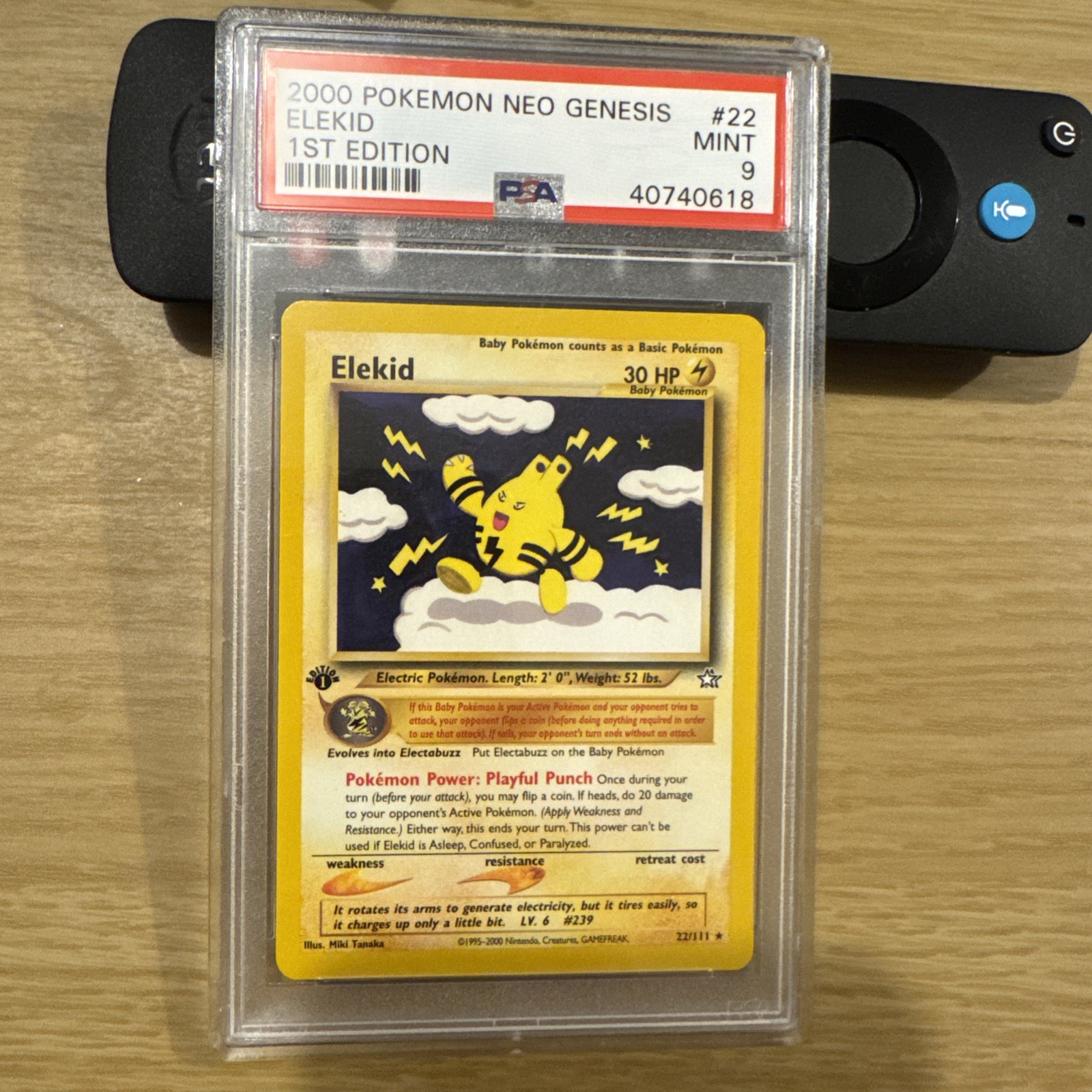 2000 POKEMON NEO GENESIS 1ST EDITION 22 ELEKID PSA 9